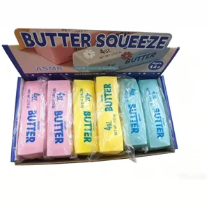 Slow rebound butter squeeze toy for stress relief, fun ASMR squishy gift for kids and adults.