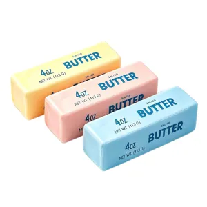 Simulated butter stick squishy slow rebound decompression toy set for stress relief.