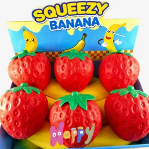 Reuze Aardbei Knijp Speelgoed Langzaam Stijgende Stressverlichting Fruit Decor