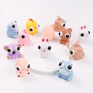Cute pop out eyes animal squeeze toys, funny stress relief fidget toy for kids and adults.
