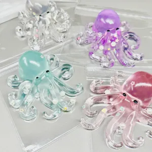 Creative Octopus Squishy Toy Slow Rebound Decompression Fidget Toy Transparent Animal Stress Relief Toy