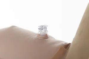Car inflatable bed replacement air valve detail shot, durable leakproof cushion accessory.