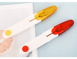U-shaped embroidery scissors with protective cover, sharp thread cutter for sewing crafts.