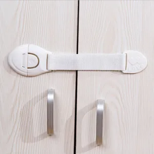 Baby safety cabinet drawer strap lock child proofing multi-purpose extended white strap