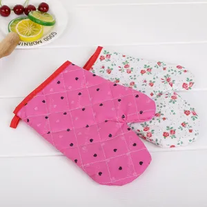 Insulated heat resistant oven mitts cooking baking gloves for kitchen daily use pair
