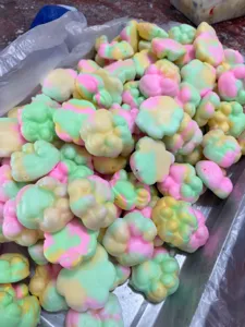 Colorful cat paw decompression squishy toy macaron cute stress relief item detail view
