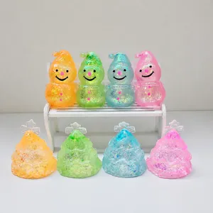 Giocattolo Squishy Albero di Natale Pupazzo di Neve a Lenta Risalita Glitter Liquido Sensoriale Antistress Regalo Festivo