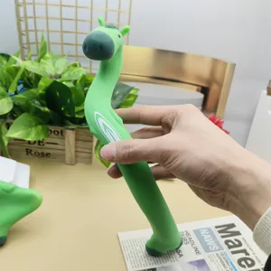 Green donkey squishy toy novelty stress relief toy fun fidget toy for desktop decoration.