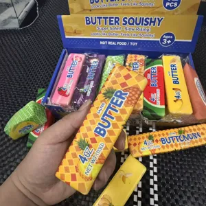 New Fruit Butter Stick Slow Rebound Squishy Toy Soft PU Decompression Vent Toy For Kids Adults Stress Relief