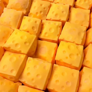 Giocattolo antistress forma di formaggio squishy rimbalzo lento quadrato divertente
