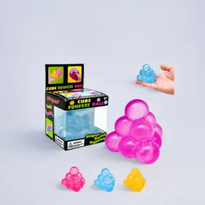TPR Rebond Lent Cube Magique Jouet Squishy Soulagement du Stress Jouet de Décompression Mignon Jouet Fidget Pour Adultes Et Adolescents