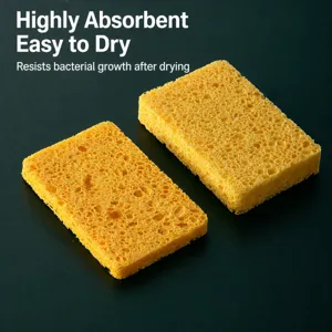 Wood pulp sponge kitchen cleaning dishwashing sponge absorbent biodegradable cleaning tool