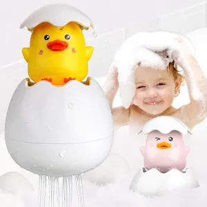 Baby bath water spray toy cute duck egg shower floating toy for kids safe funny swimming fun