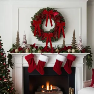 Large red velvet bows Christmas tree decor home party wedding holiday decoration item details