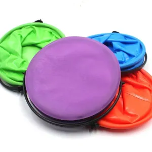 Seau pliable coloré bassin portable camping en plein air outil de pêche stockage pot
