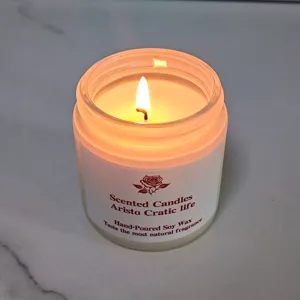 Scented candle jar hand-poured soy wax aromatherapy home decor candle relaxing fragrance