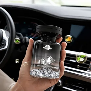 Car air freshener perfume bottle stylish gradient black design long lasting fragrance