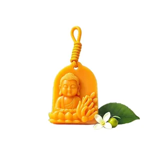 Buddha hand scented wax tablet for wardrobe fragrance, long-lasting aromatic hanging air freshener