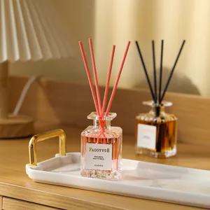 Aromatherapy Reed Diffuser Set Glass Bottle With Essential Oil And Sticks Long Lasting Air Freshener For Indoor Room Decor