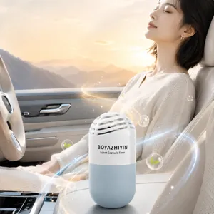 Space capsule car aromatherapy, long-lasting solid air freshener and odor eliminator for vehicle