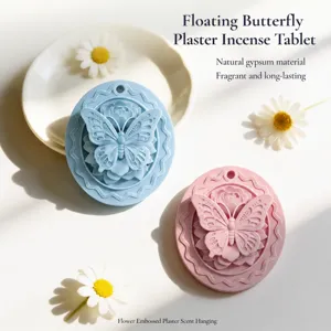 Relief Plaster Incense Tablet Flower Butterfly Scented Hanging Decor Car Wardrobe