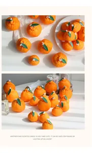 Candela profumata mandarino forma frutto carina decorazione casa aromaterapia regalo