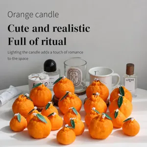 Candela profumata arancia forma di frutto carina decorazione per casa camera regalo