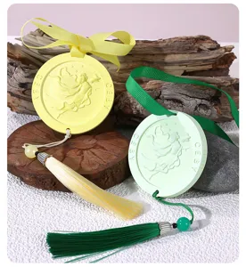 Chinese style plaster scent tablet wardrobe aromatherapy car hanging pendant fragrance decor.