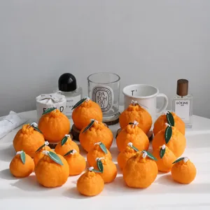 Candela profumata al mandarino carina, olio essenziale casa decorazione sonno regalo.