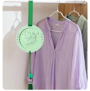 Chinese style plaster aromatherapy hanging tablet for wardrobe and car, long lasting scent pendant.