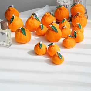 Candela profumata all arancia per camera da letto, grazioso regalo frutta con oli essenziali.