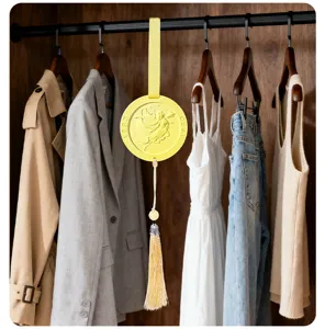Wardrobe gypsum aromatherapy hanging tablet with tassel for car and home fragrance decoration