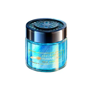 Deodorante per auto aromaterapia solida profumo lunga durata vaso di vetro blu decorazione