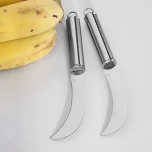 Stainless steel fruit knife banana cutter curved blade small sickle for kitchen utility