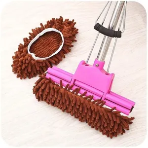 Chenille Mikrofaser Mopp und Reinigungs-Schuhüberzug Set für einfache Bodenreinigung.
