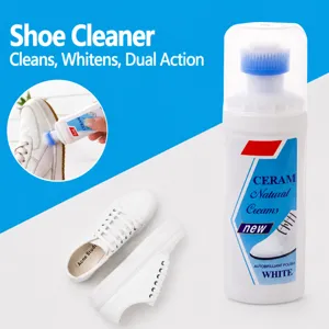 Spray Detergente per Scarpe Bianche Sbiancamento Decontaminazione Detergente Con Testina A Spazzola Detergente Liquido per Sneakers