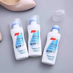 Detergente per scarpe bianche spray sbiancante con spazzola per la cura delle calzature 3pz