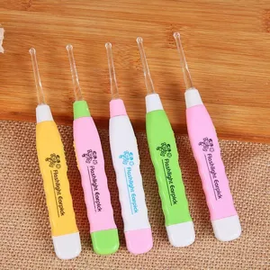 LED glowing earpick with non-slip handle and cute panda design for safe ear cleaning.