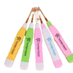 LED Illuminated Ear Pick Set Safe Ear Wax Remover Tool with Light Multi-Color Handle 5pcs