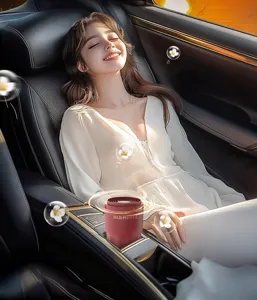 Car solid perfume detail view featuring elegant interior setup and pleasant fragrance experience.