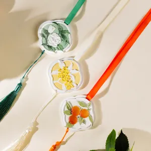 Chinese style hanging air freshener solid aromatherapy tablet for car home wardrobe