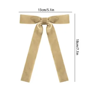 Velvet Christmas bow ribbon for tree decoration and gift box packaging, elegant gold finish.