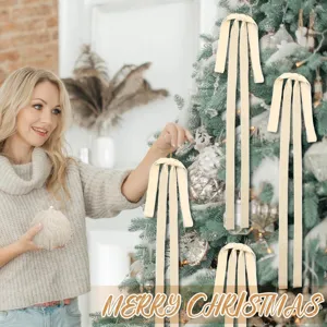 Extra große Samt Weihnachtsbaum Schleifen für festliche Heimdekoration und Christbaumschmuck.