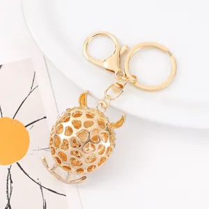 Gouden metalen uil sleutelhanger schattig dier sleutelring bedel tas accessoire trend