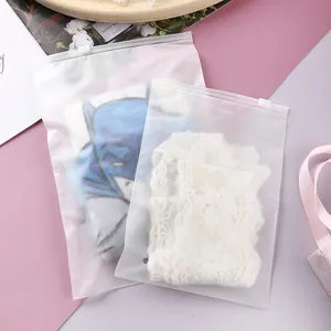 Premium mattierte transparente Reißverschlussbeutel für Kleidung und Verpackung