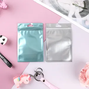 Matte Aluminium-Druckverschlussbeutel für Kabel und Schmuckverpackungen