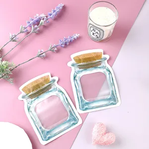 Detailansicht von Einmachglas-Druckbeutel für Lebensmittel und Kekse.