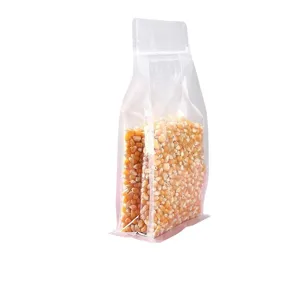 Transparente achtseitig versiegelte Stehbeutel für Getreide und Snacks
