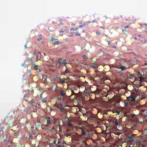 Chapeau bob femme paillettes brillant holographique style rue rose chapeau de soleil chic