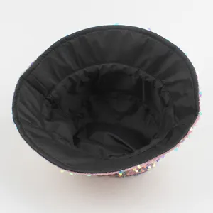 Chapeau bob tendance à sequins pour femme, bob réversible brillant pour un style streetwear.